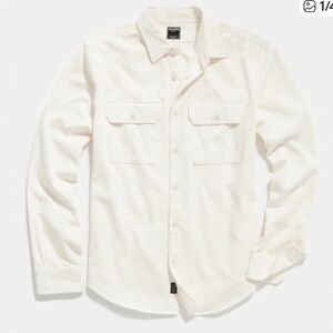 Todd Snyder Cream Button-Down Casual Shirt